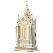 Load image into Gallery viewer, Calvary Triptych – Catholic Crucifixion Religious Display with Hinged Panels, 8.1"