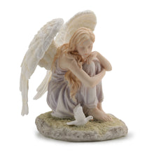Load image into Gallery viewer, Serene Kneeling Angel Figurine with Dove – Peaceful Guardian Angel Decorative Statue