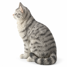 Load image into Gallery viewer, American Shorthair Gray Spotted Tabby Cat Figurine, 4.4"