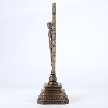 Load image into Gallery viewer, San Damiano Crucifix on Stand – Catholic Cold Cast Bronze Cross, 14.25”