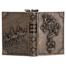 Load image into Gallery viewer, Holy Bible Nativity Set – Bronze Finish Religious Sculpture