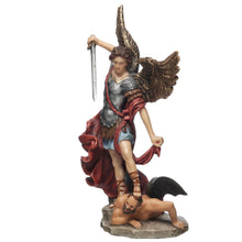 Load image into Gallery viewer, St. Michael the Archangel Statue – Catholic Resin Figurine with Sword, 6.4”