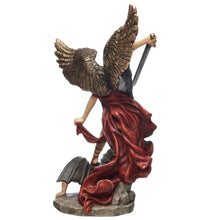 Load image into Gallery viewer, St. Michael the Archangel Statue – Catholic Resin Figurine with Sword, 6.4”