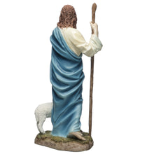 Load image into Gallery viewer, Jesus the Good Shepherd Statue – Holding Lamb with Shepherd’s Staff