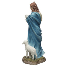 Load image into Gallery viewer, Jesus the Good Shepherd Statue – Holding Lamb with Shepherd’s Staff
