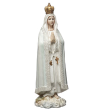 Load image into Gallery viewer, Our Lady of Fatima Figurine with Crown and Rosary
