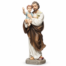 Load image into Gallery viewer, St. Joseph Statue - Catholic Figurine with Child Jesus, 6.3"