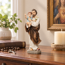 Load image into Gallery viewer, St. Joseph Statue - Catholic Figurine with Child Jesus, 6.3"