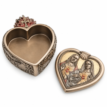 Load image into Gallery viewer, Devotion to the Two Hearts Heart-Shaped Trinket Box
