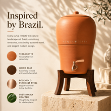 Load image into Gallery viewer, Stefani Acquaterra Terracotta Water Filter – Modern Brazilian Filtration System
