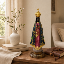 Load image into Gallery viewer, Hand-Painted Our Lady of Aparecida Catholic Statue, Patroness of Brazil