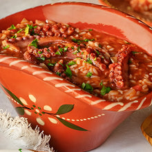 Load image into Gallery viewer, Hand-Painted Terracotta Rice Cooking Pot - Traditional Portuguese Arrozeira