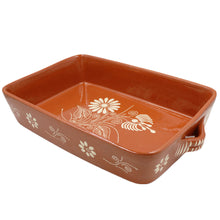 Load image into Gallery viewer, Traditional Portuguese Clay Terracotta Hand-Painted Roaster, Roasting Pan