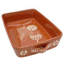 Load image into Gallery viewer, Traditional Portuguese Clay Terracotta Hand-Painted Roaster, Roasting Pan