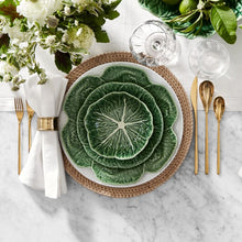 Load image into Gallery viewer, Bordallo Pinheiro Cabbage Green Dinner Plate, Set of 4