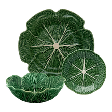 Load image into Gallery viewer, Bordallo Pinheiro Cabbage 12 Piece Dinnerware Set with Pasta Bowl, Green