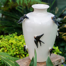 Load image into Gallery viewer, Bordallo Pinheiro Spring Large Pot with Swallows