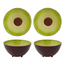 Load image into Gallery viewer, Bordallo Pinheiro Tropical Fruits Avocado Bowl, Set of 4