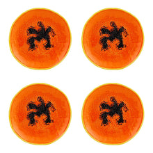 Load image into Gallery viewer, Bordallo Pinheiro Tropical Fruits Papaya Dessert Plate, Set of 4