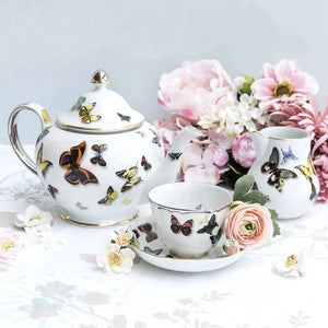 Vista Alegre Butterfly Parade Tea Cup and Saucer