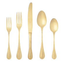 Load image into Gallery viewer, Costa Nova Nau Brushed Gold Flatware, Set of 5