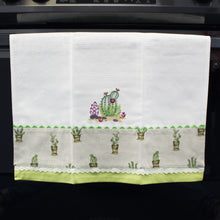 Load image into Gallery viewer, 100% Cotton Decorative Kitchen Dish Towel with Border - Made in Portugal - Cactus