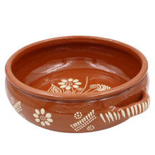 Load image into Gallery viewer, Traditional Portuguese Clay Terracotta Hand-Painted Cazuela Cooking Pot, Casserole Baking Dish