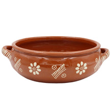 Load image into Gallery viewer, Traditional Portuguese Clay Terracotta Hand-Painted Cazuela Cooking Pot, Casserole Baking Dish