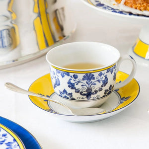 Vista Alegre Castelo Branco Tea Cup & Saucer, Set of 4