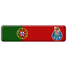 Load image into Gallery viewer, Portugal Rectangular Flag Domed Stickers – FC Porto Design, Set of 3