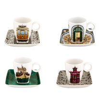 Load image into Gallery viewer, Vista Alegre Soul of Porto Coffee Cups and Saucers, Set of 4