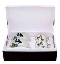 Load image into Gallery viewer, Vista Alegre Butterfly Parade Coffee Cups and Saucers, Set of 2
