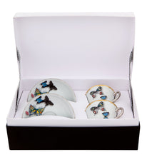 Load image into Gallery viewer, Vista Alegre Butterfly Parade Coffee Cups and Saucers, Set of 2
