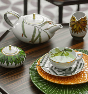 Vista Alegre Amazonia Tea Cup and Saucer, Set of 4