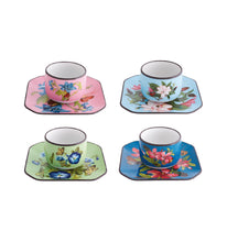 Load image into Gallery viewer, Vista Alegre Fête Vos Jeux Coffee Cups and Saucers, Set of 4