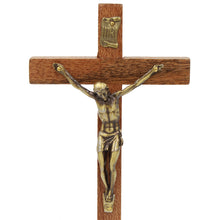 Load image into Gallery viewer, 6&quot; Wooden Wall Crucifix Jesus Christ Cross
