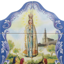 Load image into Gallery viewer, Our Lady of Fatima Apparition Portuguese Ceramic Tile Art Wall Panel Mural Decor