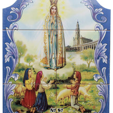 Load image into Gallery viewer, Our Lady of Fatima Apparition Portuguese Ceramic Tile Art Wall Panel Mural Decor