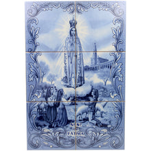 Load image into Gallery viewer, Our Lady of Fatima Apparition Portuguese Ceramic Tile Art Wall Panel Mural Decor