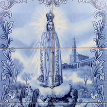 Load image into Gallery viewer, Our Lady of Fatima Apparition Portuguese Ceramic Tile Art Wall Panel Mural Decor