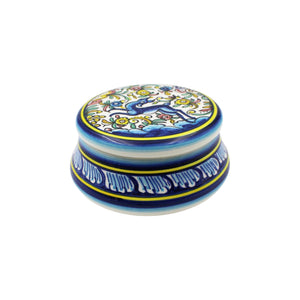 Coimbra Ceramics Hand-painted Decorative Round Box with Lid XVII Cent Recreation #116-1 1700