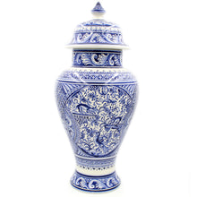 Load image into Gallery viewer, Coimbra Ceramics Hand-painted Large Jar With Lid XVII Cent Recreation #1179/1-2
