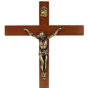 9.25" Wooden Wall Crucifix Jesus Christ Cross