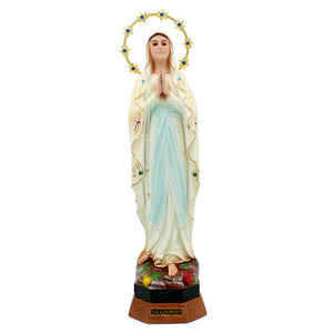 15" Hand-painted Our Lady of Lourdes Religious Figurine Statue