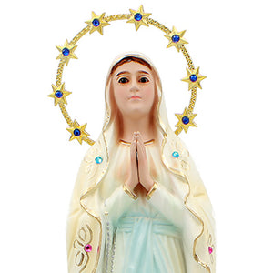 15" Hand-painted Our Lady of Lourdes Religious Figurine Statue