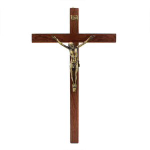 13.5" Wooden Wall Crucifix Jesus Christ Cross