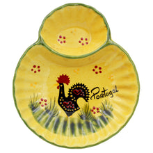 Load image into Gallery viewer, Hand-painted Traditional Portuguese Ceramic Rooster Large Olive Dish
