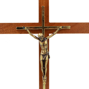 13.5" Wooden Wall Crucifix Jesus Christ Cross