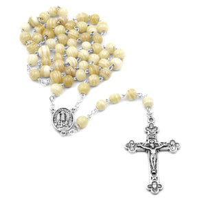 Honey Glass Beads Our Lady of Fatima Catholic Rosary