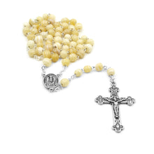 Load image into Gallery viewer, Honey Glass Beads Our Lady of Fatima Catholic Rosary
